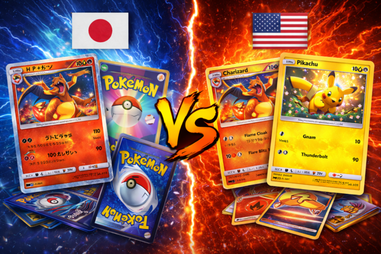 Pokémon TCG japonês vs inglês: diferenças reais que todo colecionador precisa saber